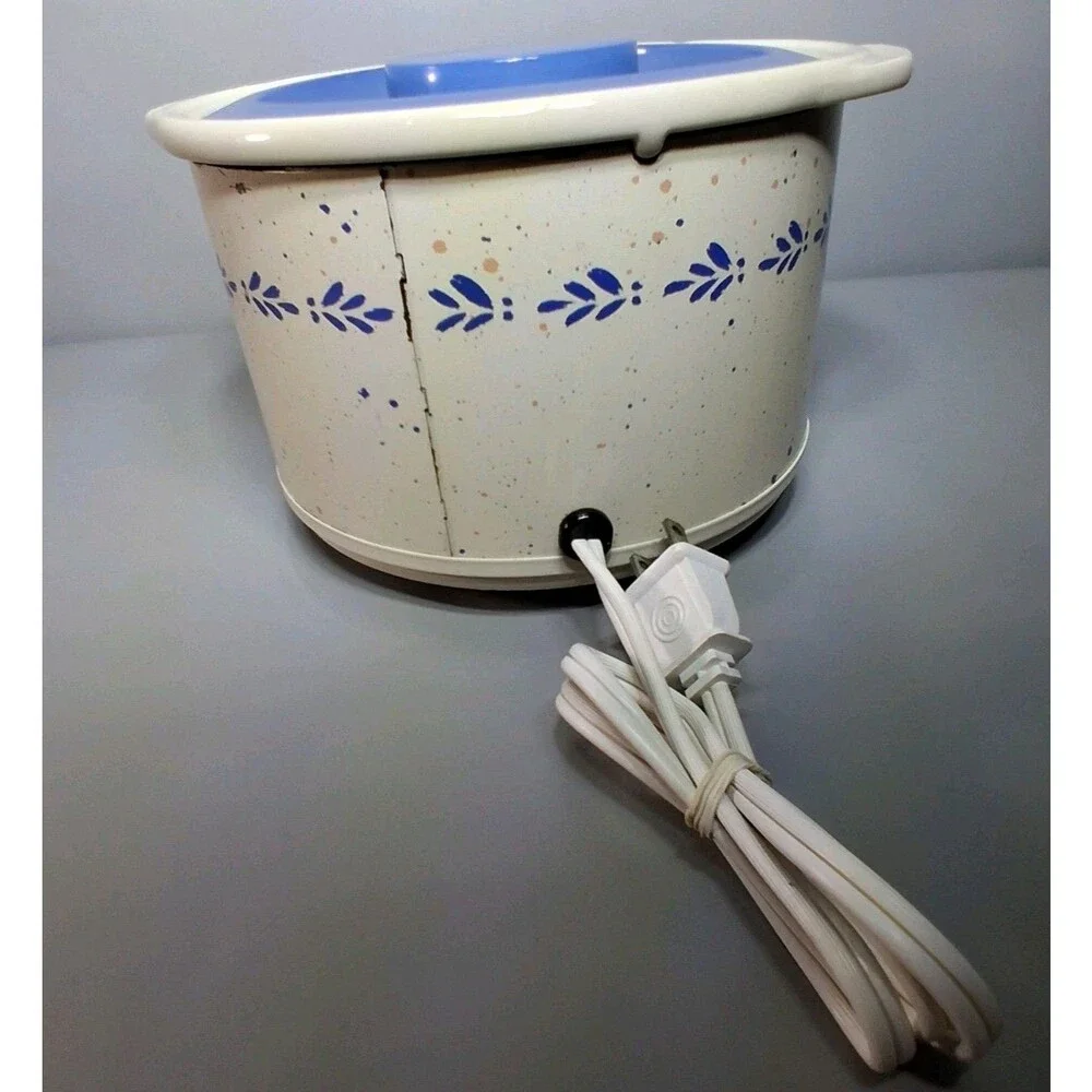 Rival Crock-Ette Stoneware Slow Cooker Model 3200/3 Cream & Cornflower Blue 3200